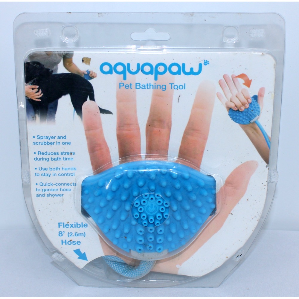 Aquapaw Pet Bathing Tool Sprayer Scrubber Hose Adapter for Dogs Cats